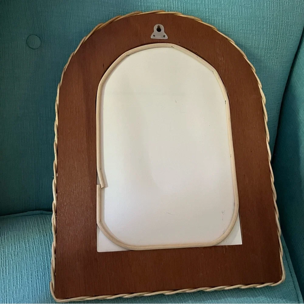 Small Wicker Mirror 16” x 12”
